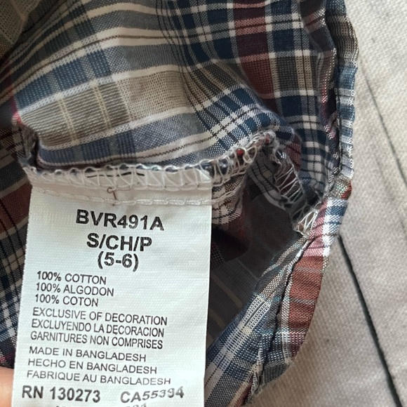 Wrangler retro boys plaid snap long sleeve western shirt - Picture 11 of 14